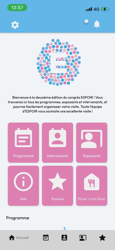 Écran d'Accueil